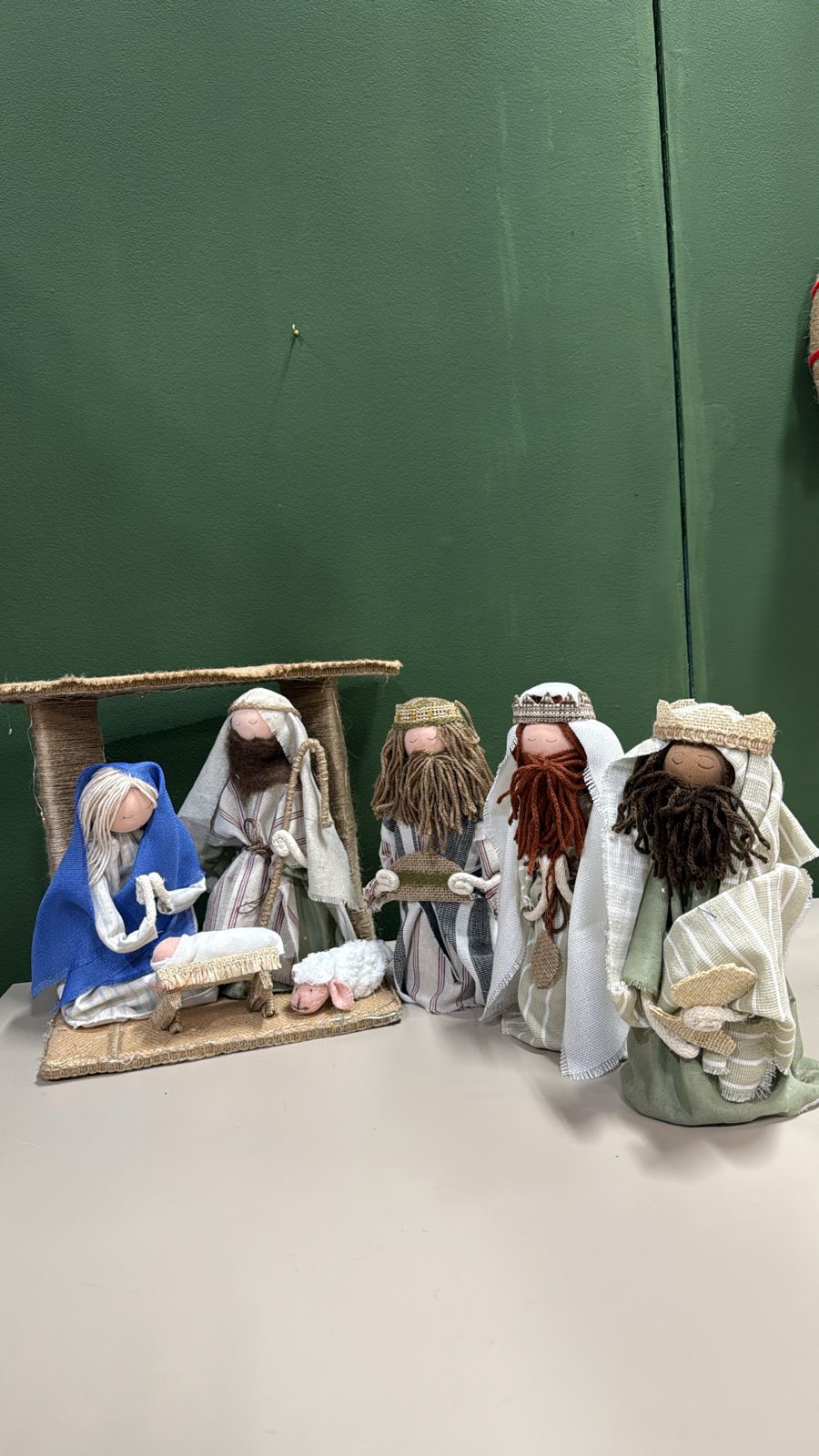 Pesebre navideño artesanal