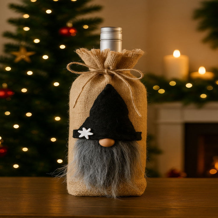 Botellero Navideño Gnomo Oscuro Promoción