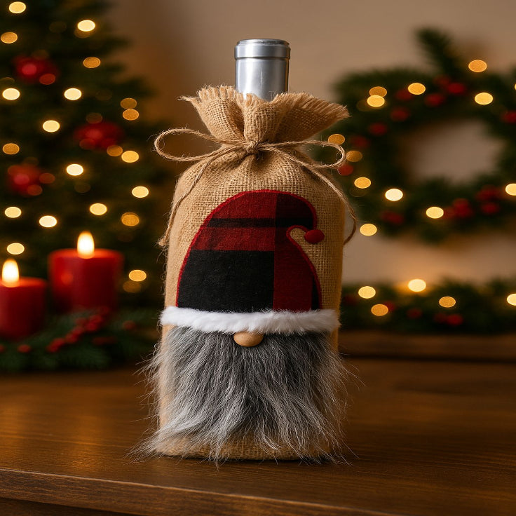 Botellero Navideño Gnomo Rojo Promoción
