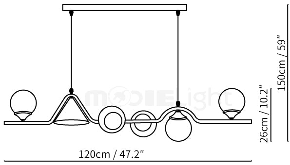 Lámpara de techo Nagasaki