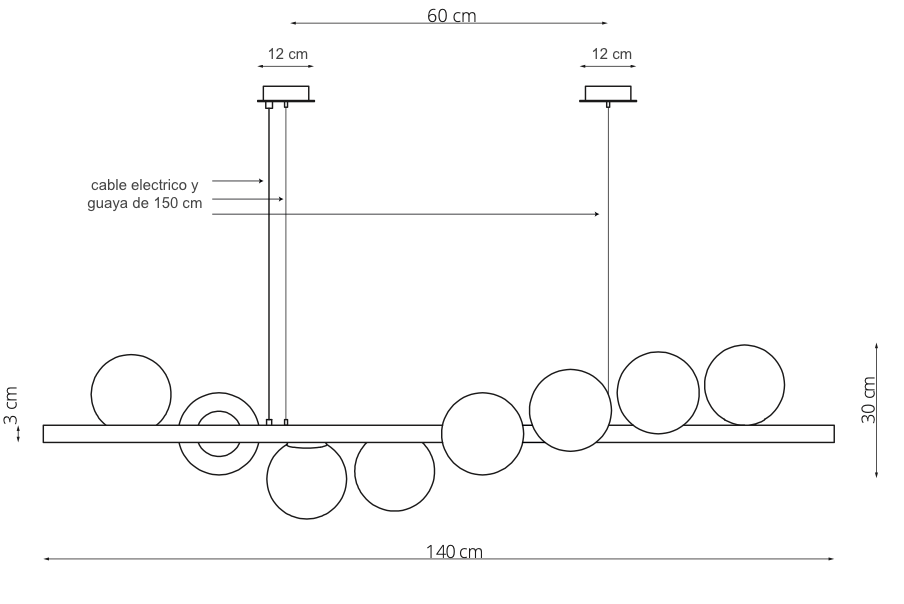 Lámpara de techo Asmara