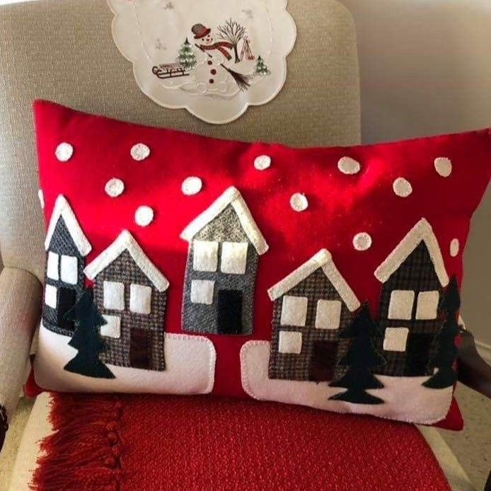 cojin navideño aldea