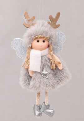 muñeca navideña colgante