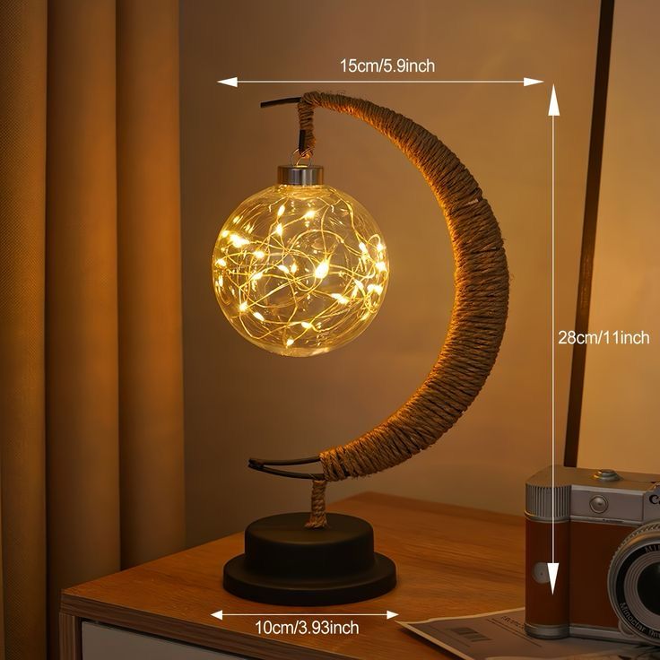 Lámpara Artesanal de mesa Media Luna