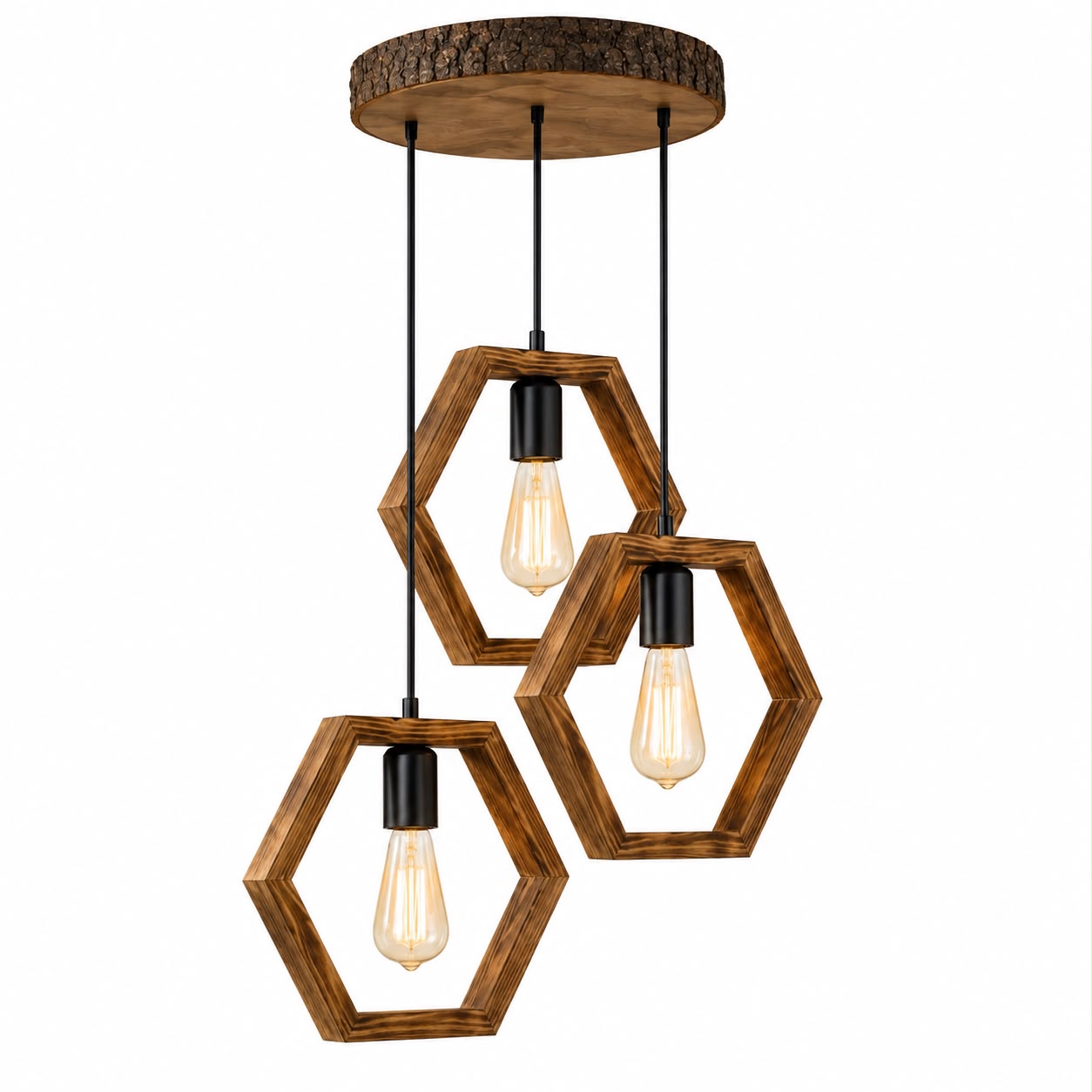 Lámpara de madera Bequia