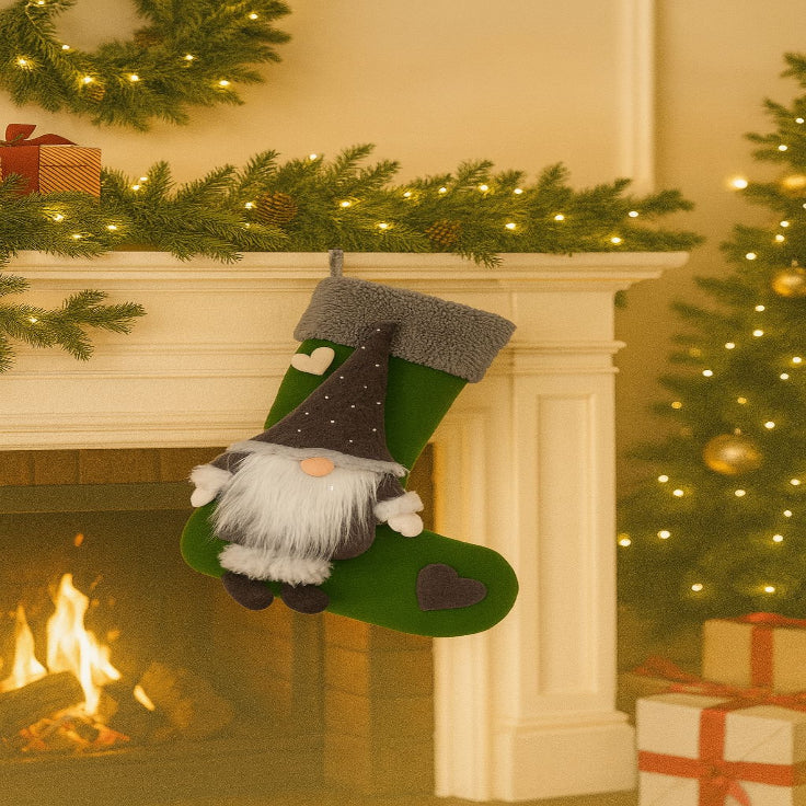 Bota  Navideña Gnomo Oscuro Promoción