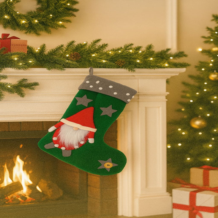 Bota Navideña Gnomo Rojo Promoción