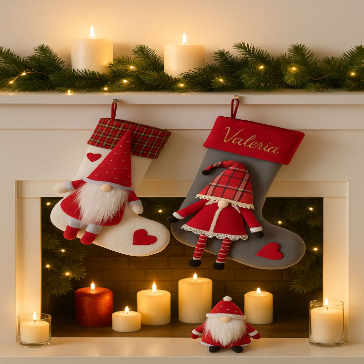 Botas  Navideñas Gnomos Amorosos Promoción