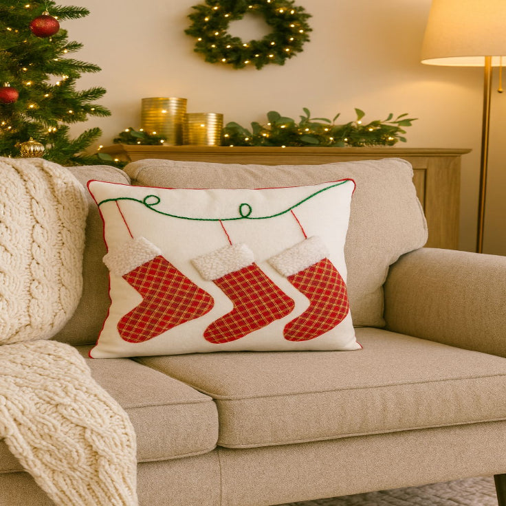 Cojín Navideño Botas Promoción