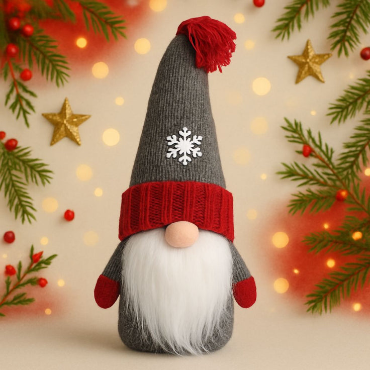 Gnomo Navideño Gris Promoción