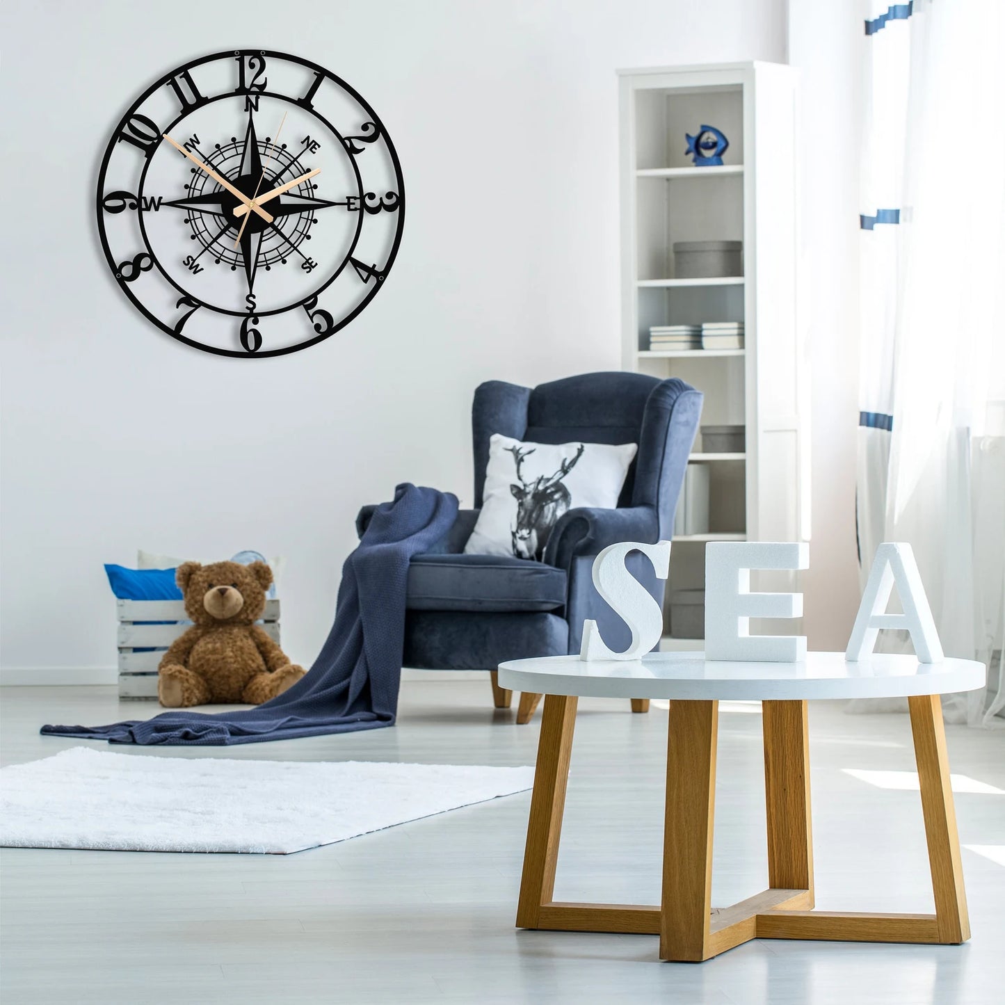 Reloj de pared Rosa de los Vientos