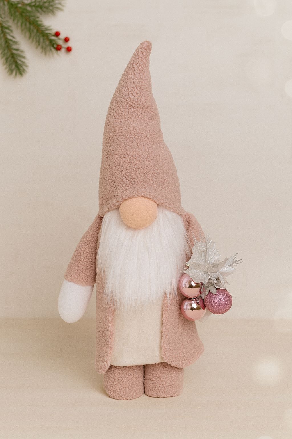 Gnomo Navideño Rosa Promoción