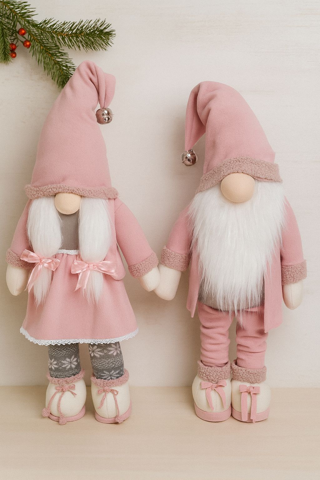 Gnomos Navideños Rosa Promoción