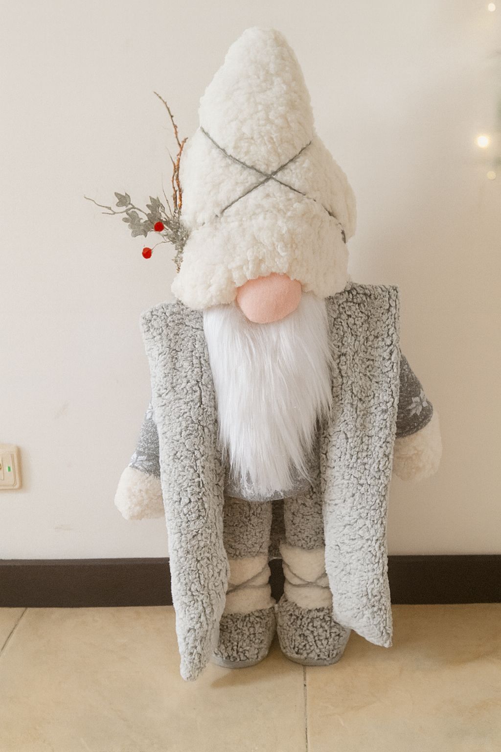 Gnomo Navideño Blanco Promoción