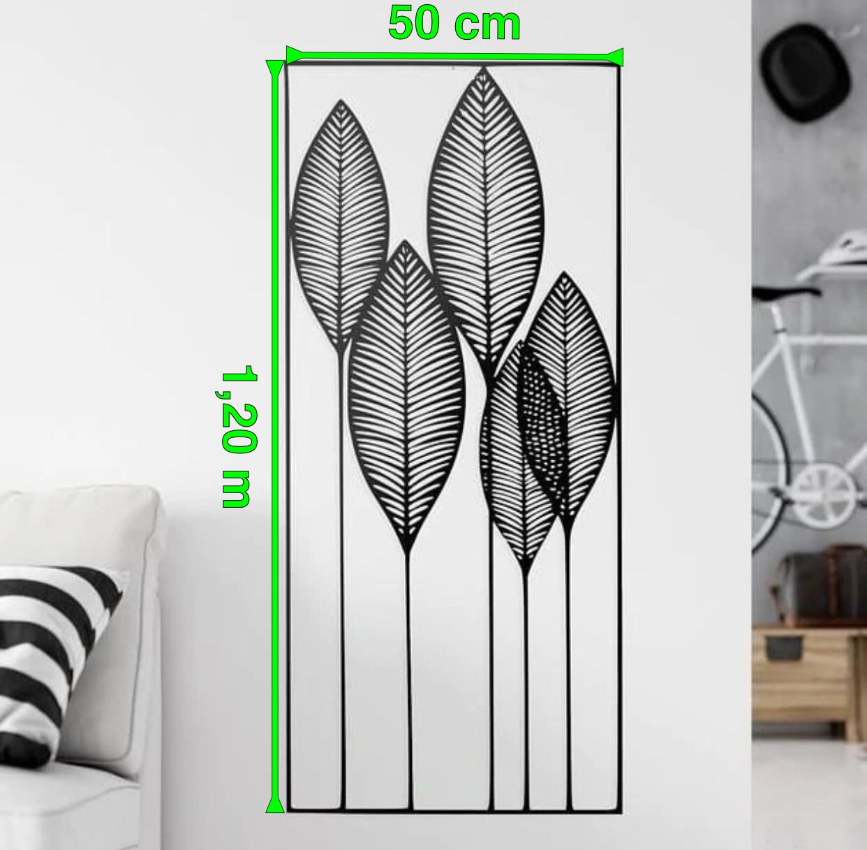 Aplique hojas de pared