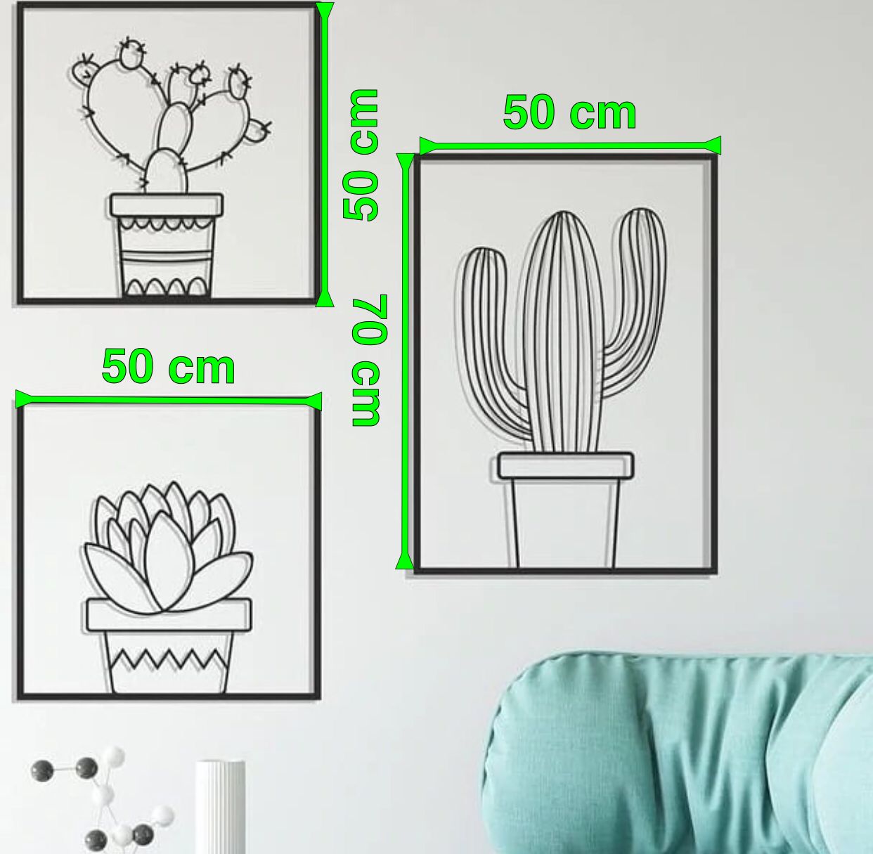 Aplique de pared de Cactus
