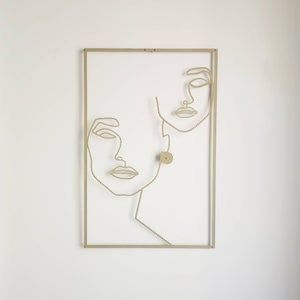 Aplique de pared Silueta de Rostros