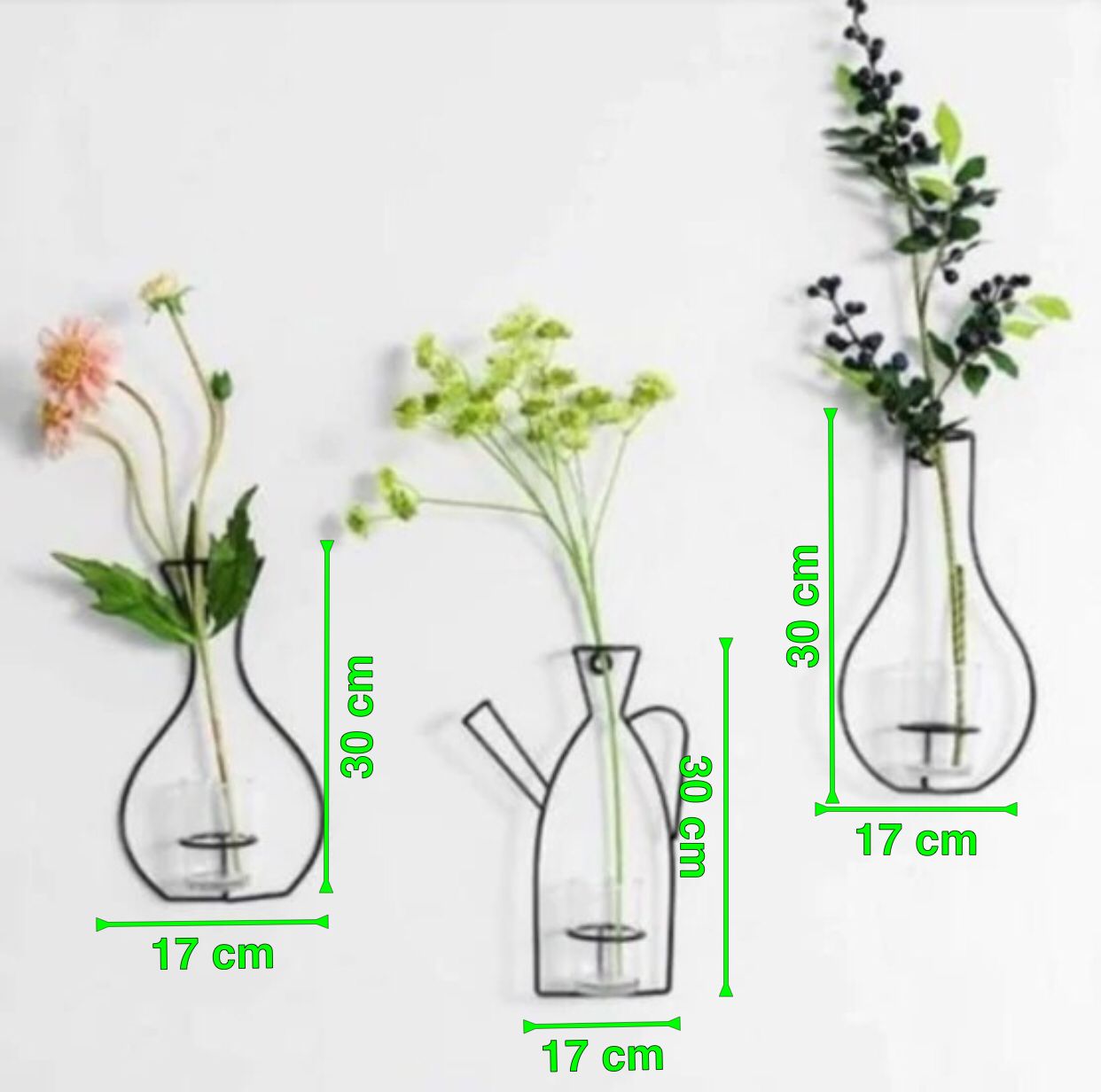 Jarrones decorativos de pared