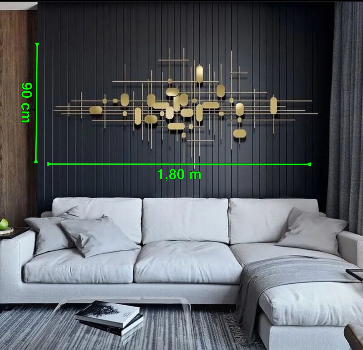 Aplique de pared líneas y óvalos