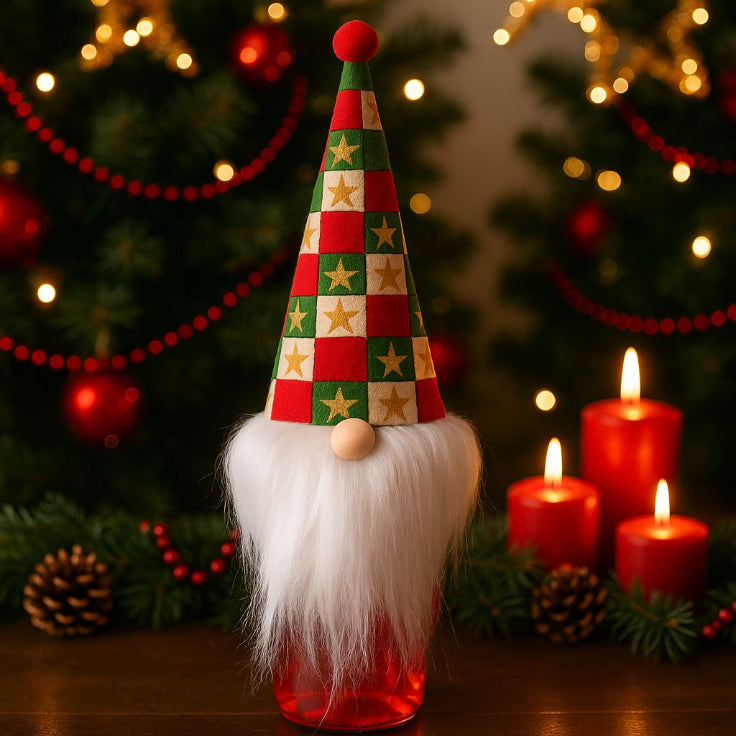 Gorro Navideño para Vino Estrellas Promoción