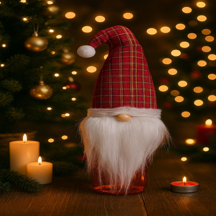 Gorro Navideño para Vino Papá Noel Promoción