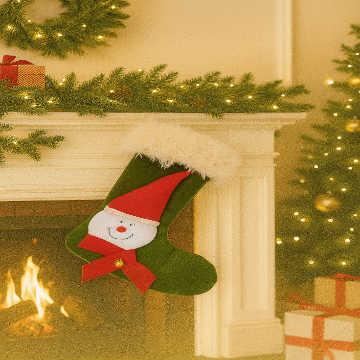 Botas Muñeco de Nieve Verde Promoción