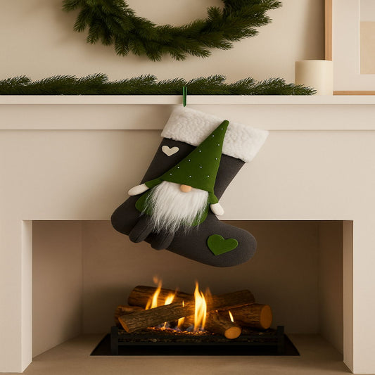 Bota Navideña Verde Oscuro Promoción