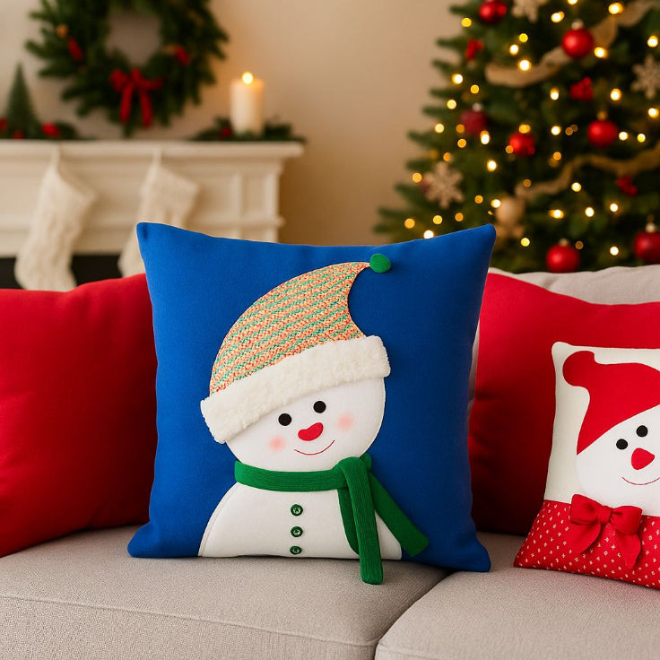 Cojín Navideño Muñeco de Nieve Promoción