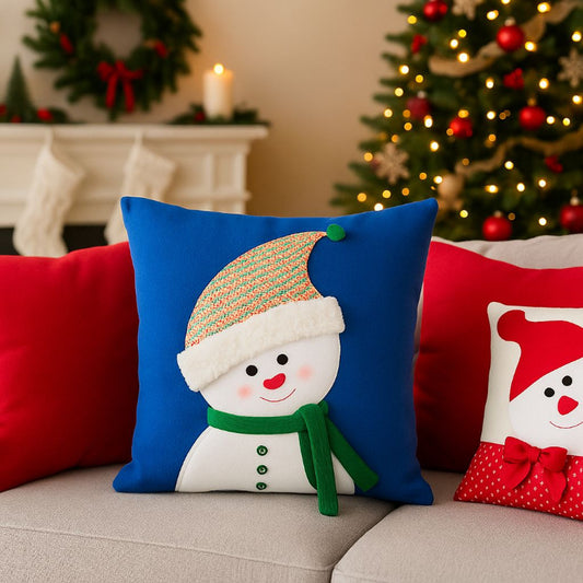 Cojín Navideño Muñeco de Nieve Promoción