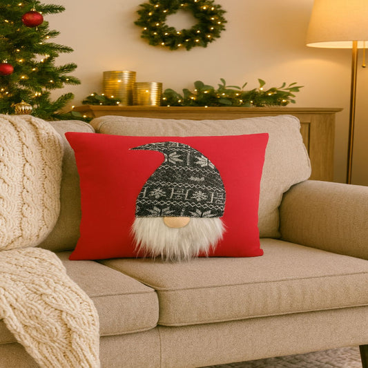 Cojín Navideño Gnomo Rojo Promoción