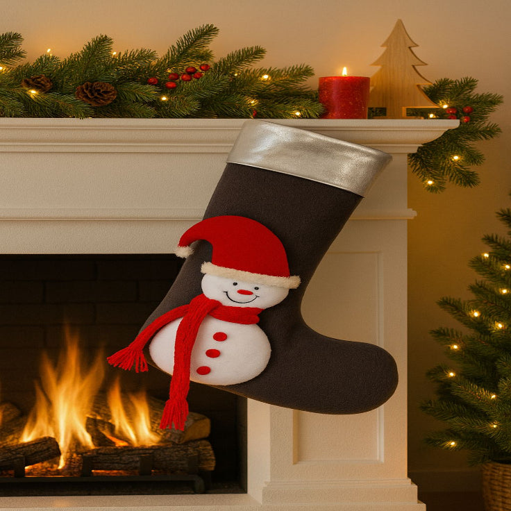 Bota Navideña muñeco de Nieve Cafe Promoción