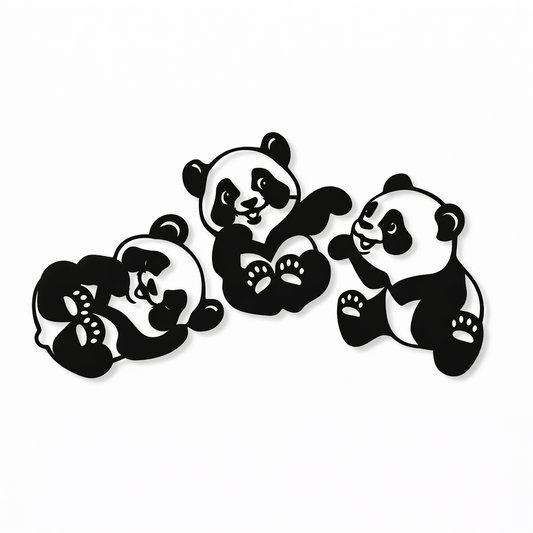 Aplique de pared 3 Osos Panda