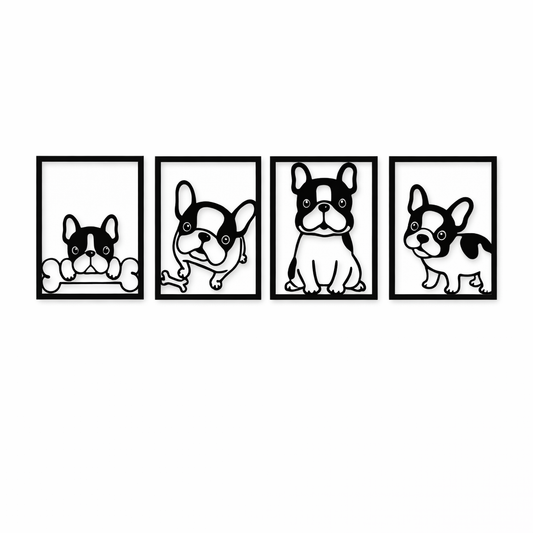 Aplique de pared Perros Pug