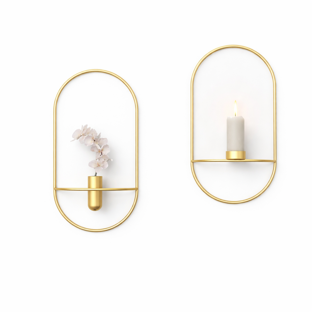 Florero y Candelabro de pared