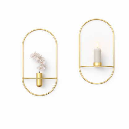 Florero y Candelabro de pared