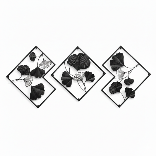 Aplique de pared Triptico de hojas