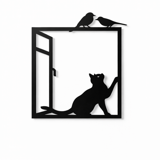 Aplique de pared Ventana gato